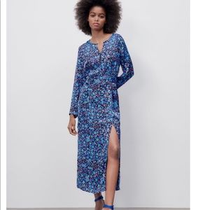 Zara floral print Midi dress